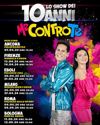 Me contro te 13/04/24 Firenze | Nelson Mandela Forum SOLO BUS